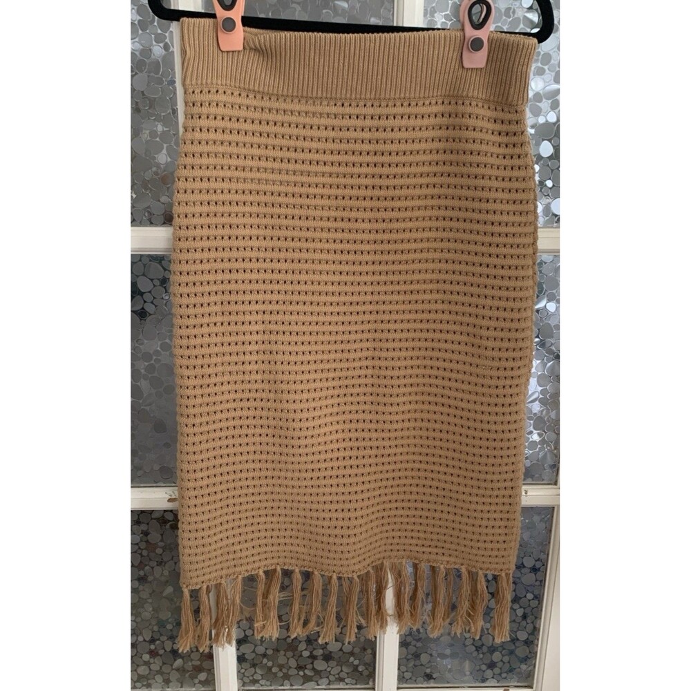Banana Republic Knit Skirt w/Fringe Sz S